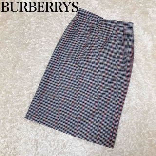 バーバリー(BURBERRY)のBURBERRYS’ バーバリーズ　チェックロングスカート　タイト　希少　レトロ(ロングスカート)