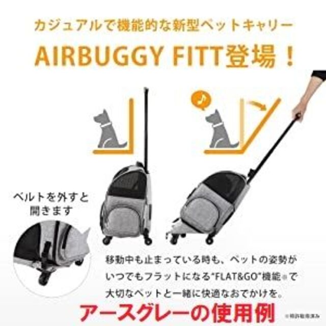 AIRBUGGY(エアバギー)のAirBuggy Fitt 折り畳みキャスター付きペットキャリー その他のペット用品(かご/ケージ)の商品写真