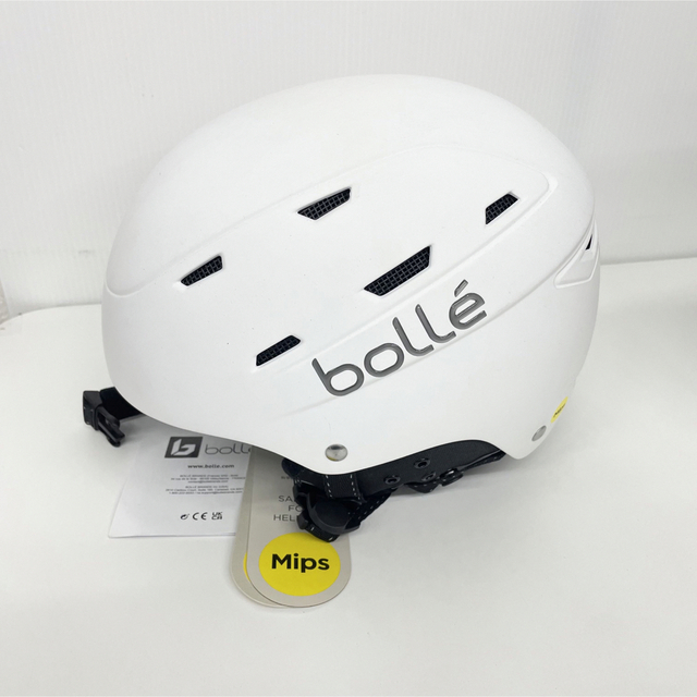 bolle(ボレー)のボレー ジュニア スノーヘルメット MIPSテクノロジー搭載 bolle 白 スポーツ/アウトドアのスノーボード(ウエア/装備)の商品写真