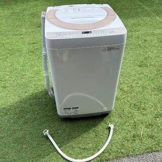 SHARP - SHARP ES-KS70R 洗濯機　7kg 風乾燥機能付き　風呂水ポンプ付き