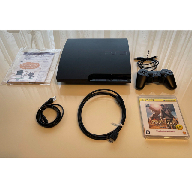 PlayStation3(プレイステーション3)のSONY PlayStation3 本体 CECH-3000 アンチャーデット付 エンタメ/ホビーのゲームソフト/ゲーム機本体(家庭用ゲーム機本体)の商品写真