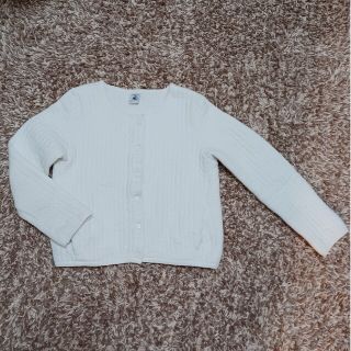 プチバトー(PETIT BATEAU)のプチバトー　キルティングカーディガン　128㎝(カーディガン)