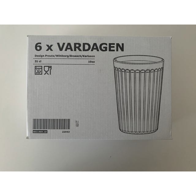 IKEA(イケア)の【ERI様専用】IKEA VARDAGEN 6個セット インテリア/住まい/日用品のキッチン/食器(グラス/カップ)の商品写真