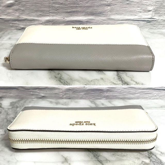 ウォレットkate spade new york 長財布 ホワイト グレー