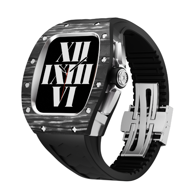 スマホアクセサリー apple watch カーボン ケース カバー 45mm メンズ