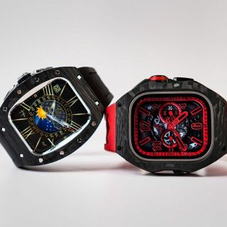 apple watch カーボン ケース カバー 45mm メンズ 腕時計 新品の通販