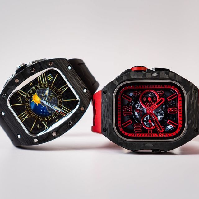 apple watch カーボン ケース カバー 45mm メンズ 腕時計 【お気に入り