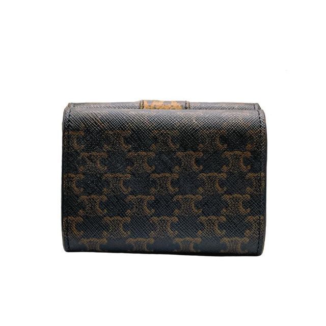 【美品】セリーヌ レオパード トリフォールドウォレット 三つ折り財布