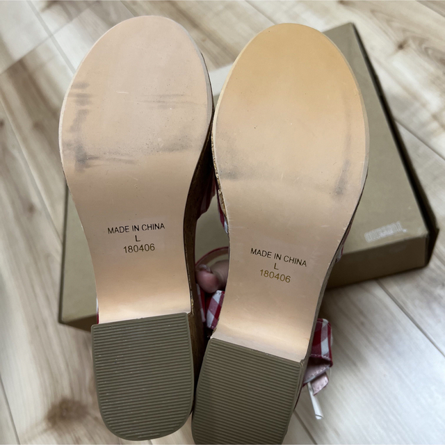 ギンガムチェック サンダル レディースの靴/シューズ(サンダル)の商品写真