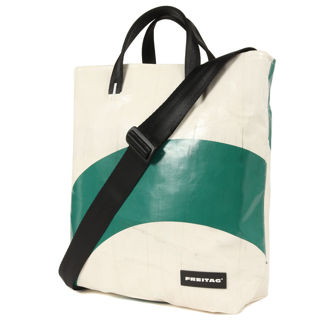 FREITAG フライターグ リーランド 2WAY トートバッグ ショルダーバッグ F202 LELAND TOTE BAG SMALL グリーン  ホワイト 緑 白 鞄 カジュアル ブランド オフィス【メンズ】【中古】【美品】 | フリマアプリ ラクマ