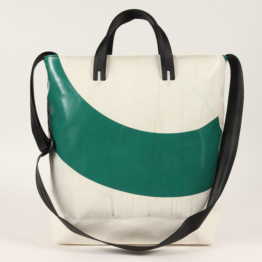 FREITAG フライターグ リーランド 2WAY トートバッグ ショルダーバッグ F202 LELAND TOTE BAG SMALL グリーン ホワイト 緑 白 鞄 カジュアル ブランド オフィス【メンズ】【美品】 2