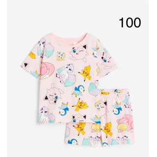 エイチアンドエム(H&M)の《最新作》新品　ポケモン　パジャマ　半袖　100/105(パジャマ)