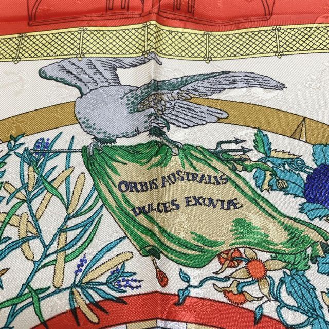 ✨美品✨ HERMES スカーフ カレ90 地理学者 シルク オーストラリア