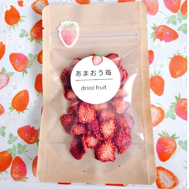 ヨーグルトに～♥️　ドライフルーツあまおう苺　まるっとtype　➰ 食品/飲料/酒の食品(フルーツ)の商品写真