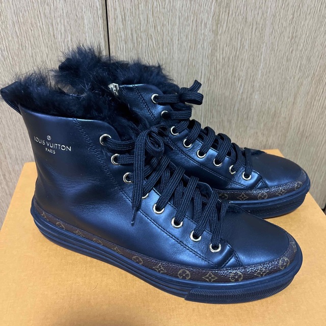 LOUIS VUITTON - ルイヴィトン黒ハイカットスニーカー36中古美品の通販 ...