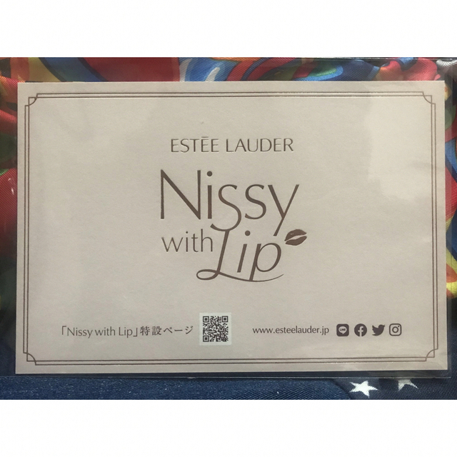 Estee Lauder(エスティローダー)のＡＡＡ　ニッシー　Nissy with Lip エスティローダー　ポストカード エンタメ/ホビーのタレントグッズ(ミュージシャン)の商品写真