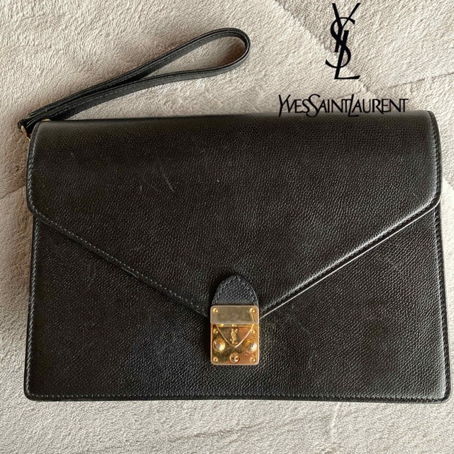 希少ヴィンテージ　YvesSaintLaurent  クラッチバッグ　金具