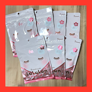 ルルルン(LuLuLun)のパック 2022年 春限定 プレミアムルルルン桜（さくらの香り）7枚入 x 7袋(パック/フェイスマスク)