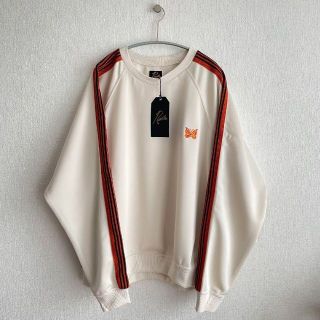 ニードルス(Needles)のトラッククルーネックシャツ　XL ベージュ　ホワイト　オレンジ　レッド(スウェット)