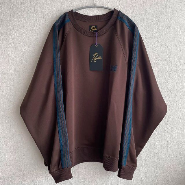 トラッククルーネックシャツ L ブラウン ブルー - スウェット