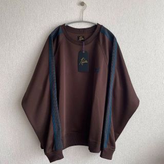 ニードルス(Needles)のトラッククルーネックシャツ　XL ブラウン　ブルー(スウェット)