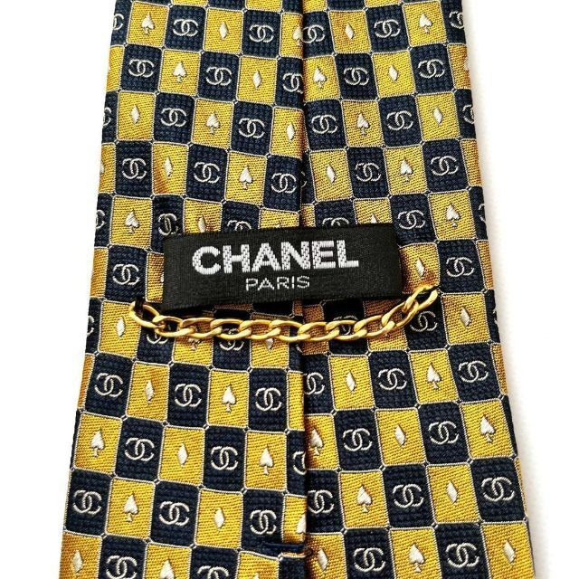 CHANEL - 【希少】シャネル ネクタイ 金 ココマーク チェーン 総柄
