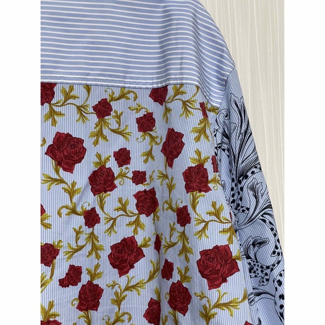ヴェルサーチ VERSACE シャツ ストライプ ブルー 【新品本物】 61436円