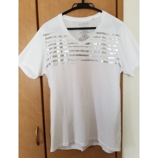 ゲス(GUESS)のGUESS メンズ 半袖Tシャツ 半袖 Tシャツ メンズ M 白(Tシャツ/カットソー(半袖/袖なし))