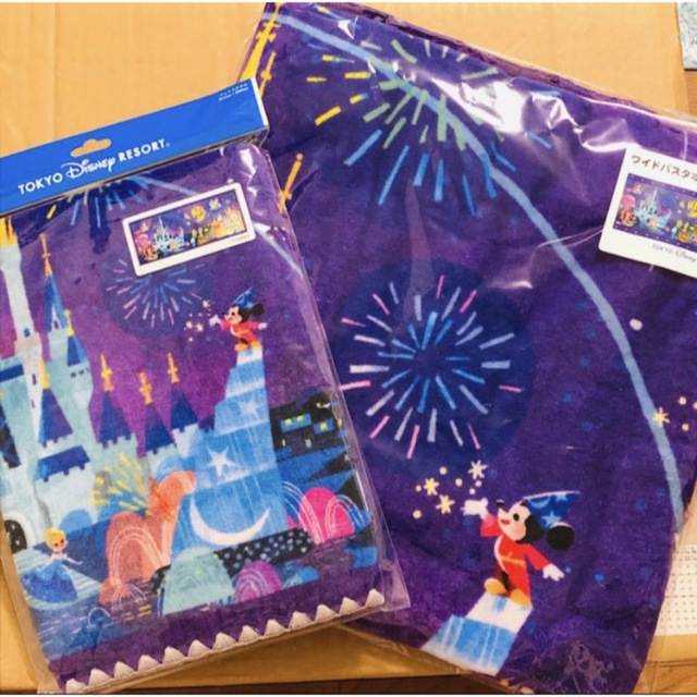 ディズニー イッツァスモールワールド ワイドバスタオル フェイスタオル