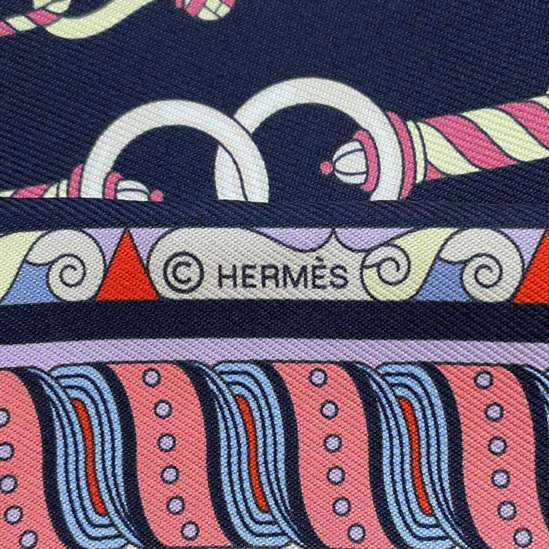 エルメス　HERMES ツイリー　ハーネスの薔薇窓　マリン　ローズ　ジョーヌ新品