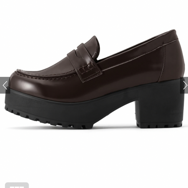 GRL(グレイル)のGRL 厚底ローファー [zr675] ブラウン 24.5cm 新品 レディースの靴/シューズ(ローファー/革靴)の商品写真