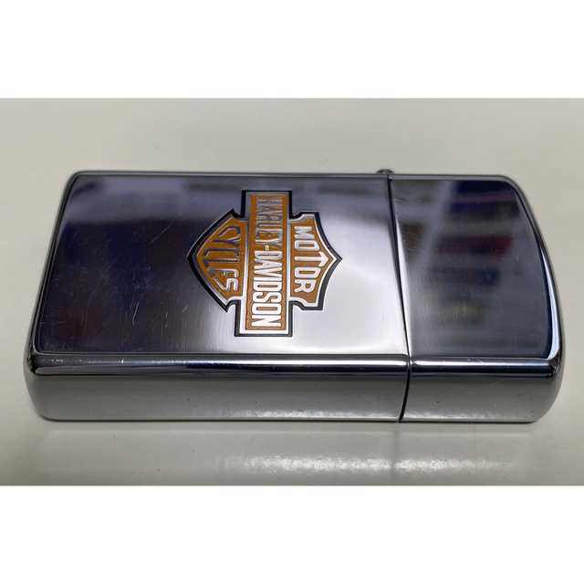 メンズハーレーダビッドソン/ビンテージ/Zippo/ライター/スリム/1981年/良品