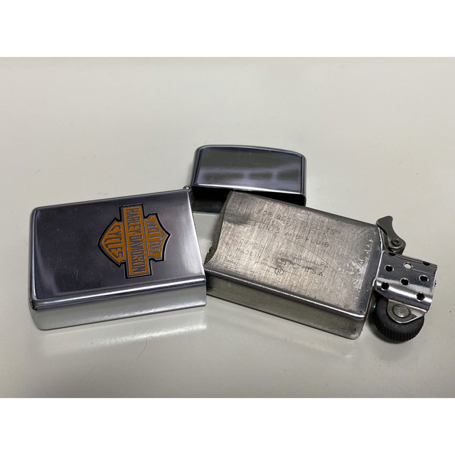 メンズハーレーダビッドソン/ビンテージ/Zippo/ライター/スリム/1981年/良品