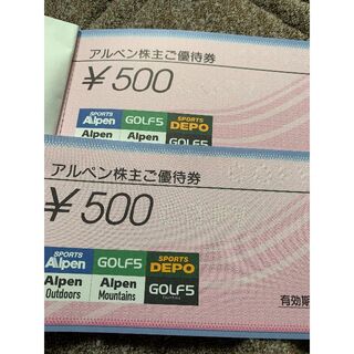 アルペン 株主優待券 1000円分　スポーツデポ