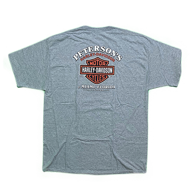 Harley Davidson(ハーレーダビッドソン)の【US古着 美品】 ハーレーダビッドソン Tシャツ 3L 両面ロゴ グレー メンズのトップス(Tシャツ/カットソー(半袖/袖なし))の商品写真