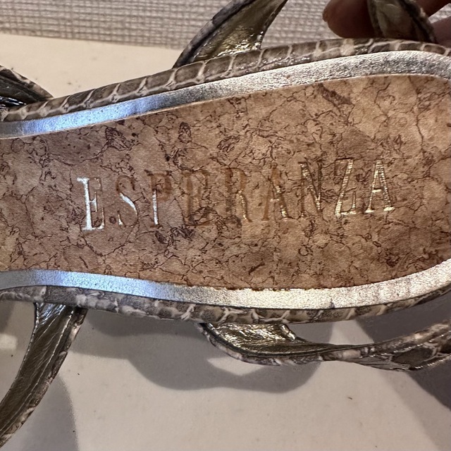 ESPERANZA(エスペランサ)のエスペランサ パイソンヒールサンダル レディースの靴/シューズ(サンダル)の商品写真