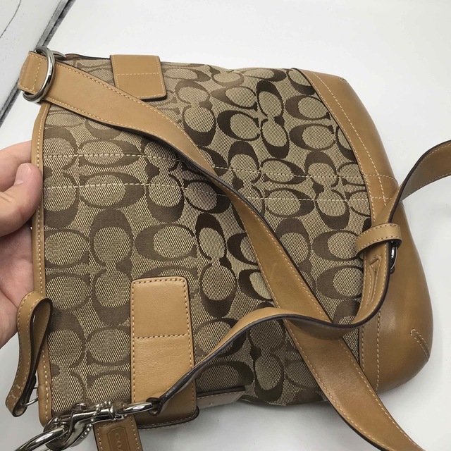 超美品♪ COACH コーチ ショルダー ポシェット シグネチャー ブラック