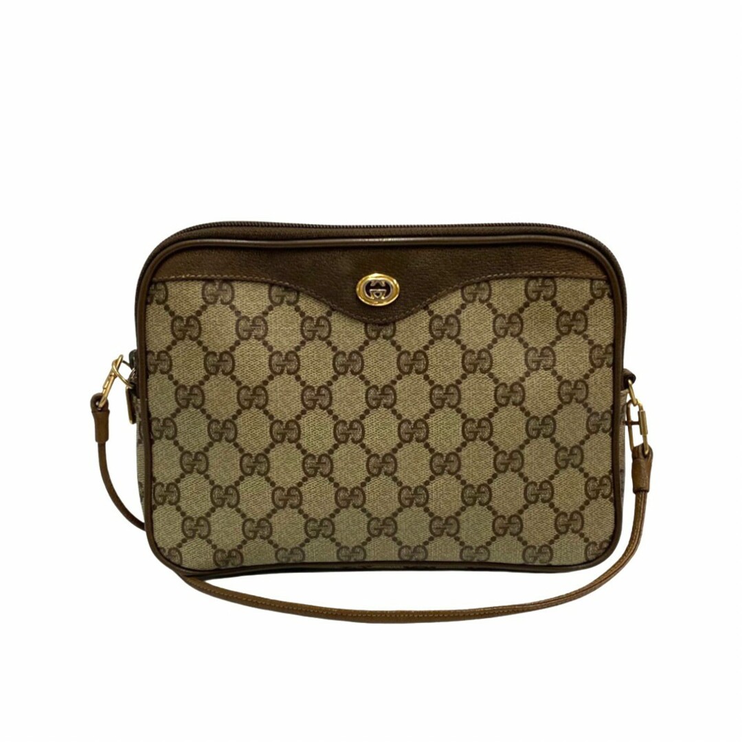 極美品 袋付 オールドグッチ G ロゴ 金具 レザー セミ ショルダー