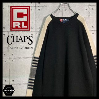 チャップス(CHAPS)の【レアデザイン】90s CHAPS ラルフローレン デザインニット セーター(ニット/セーター)