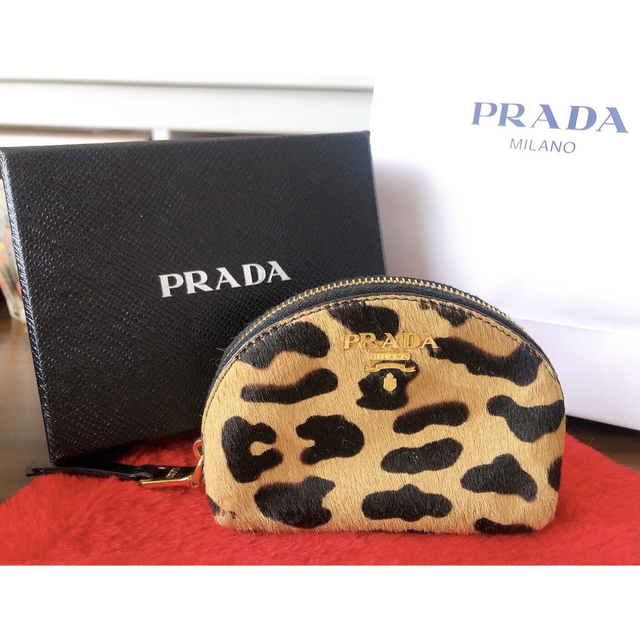 PRADA レオパード ポーチ ミニ財布