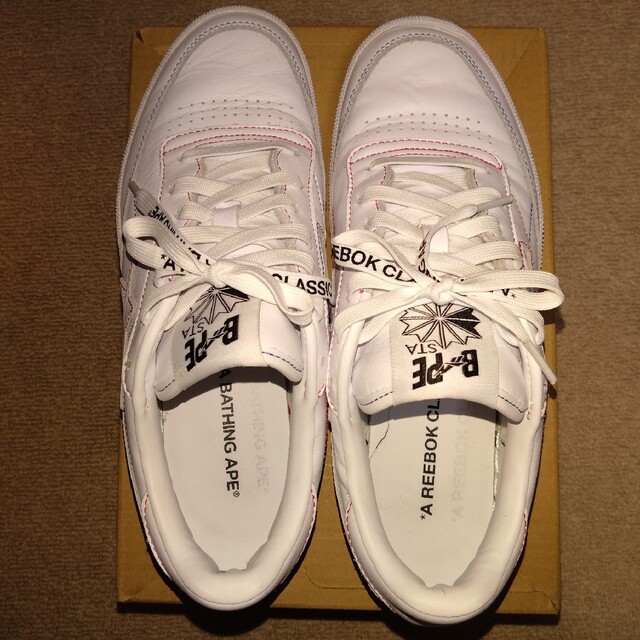 Reebok(リーボック)のA Bathing Ape × Reebok Club C 85 "White" メンズの靴/シューズ(スニーカー)の商品写真