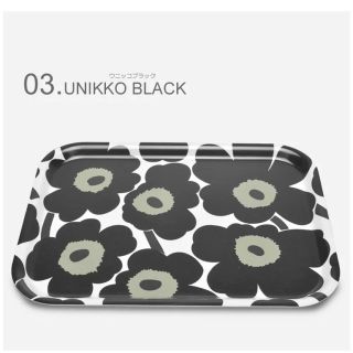 マリメッコ(marimekko)のマリメッコ ウニッコ ミニウニッコ トレー トレイ プライウッド 新品 美品(テーブル用品)