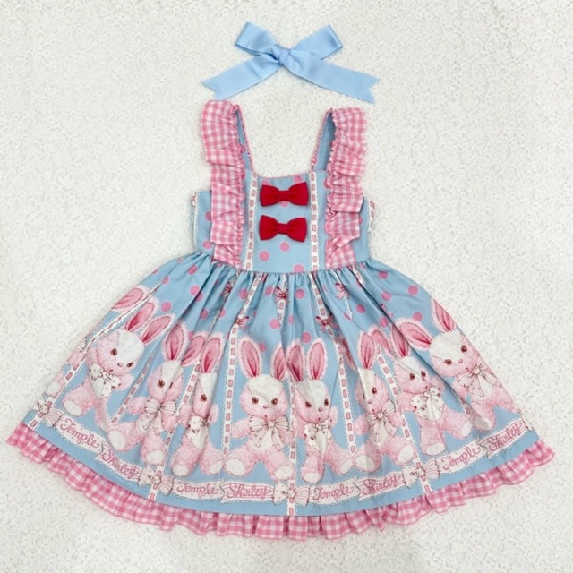 シャーリーテンプル うさぎ ぬいぐるみ ジャンパースカート 130キッズ服女の子用(90cm~)