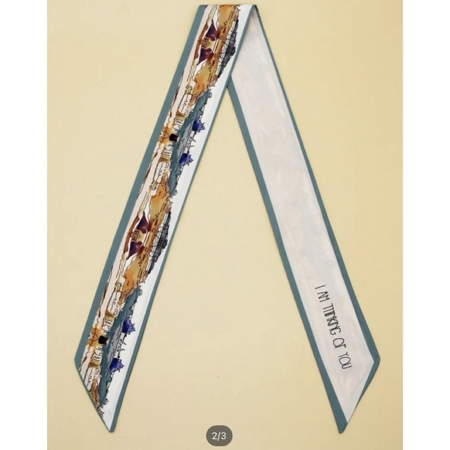 ツイリースカーフ グリーン レディースのファッション小物(バンダナ/スカーフ)の商品写真