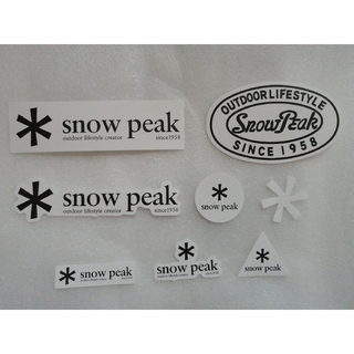 Snow Peak - snow peak 　PVC防水ステッカー8枚ホワイト
