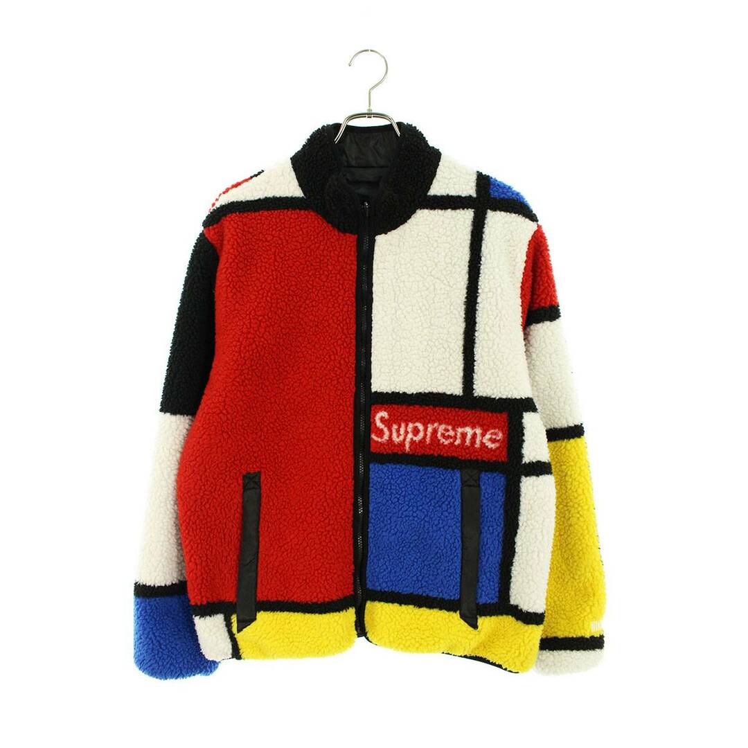 シュプリーム  20AW  Reversible Colorblocked Fleece Jacket リバーシブルカラーブロックフリースジャケットブルゾン メンズ L