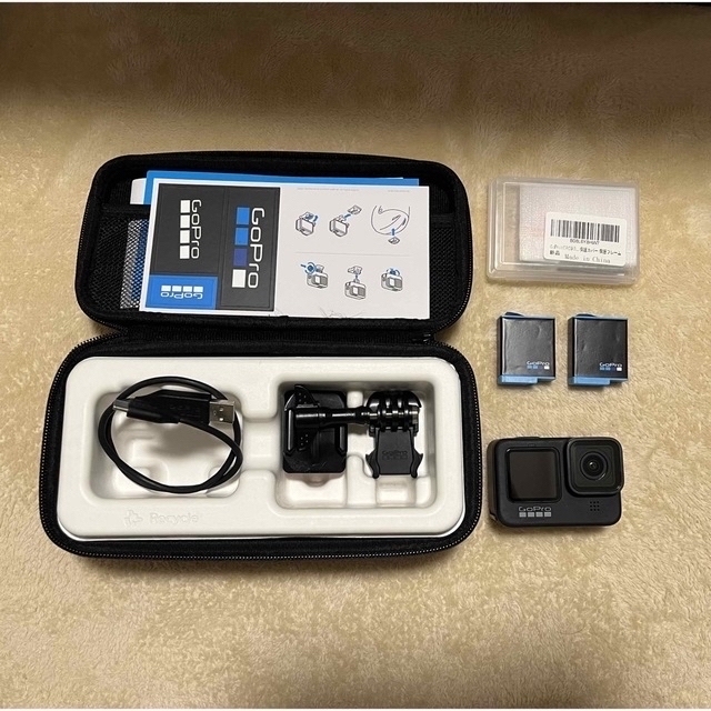 GoPro(ゴープロ)の即発送可【美品】GoPro HERO9 BLACK バッテリー2コ・保護カバー付 スマホ/家電/カメラのカメラ(ビデオカメラ)の商品写真