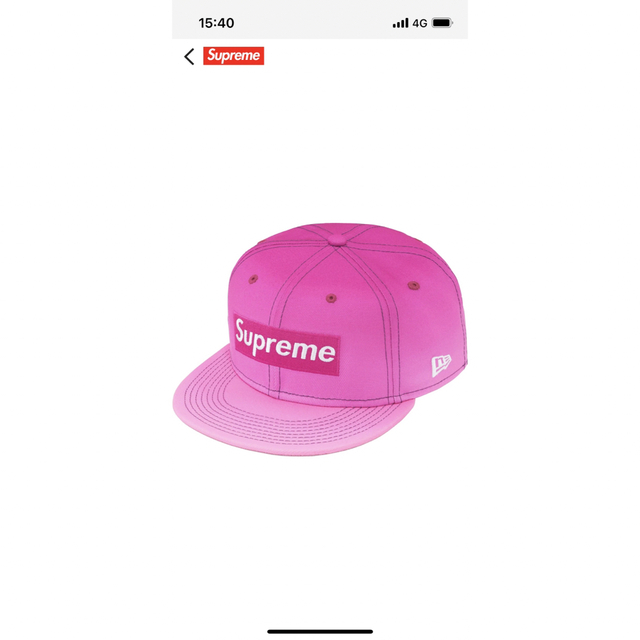 帽子supreme newera gradient box logo pink