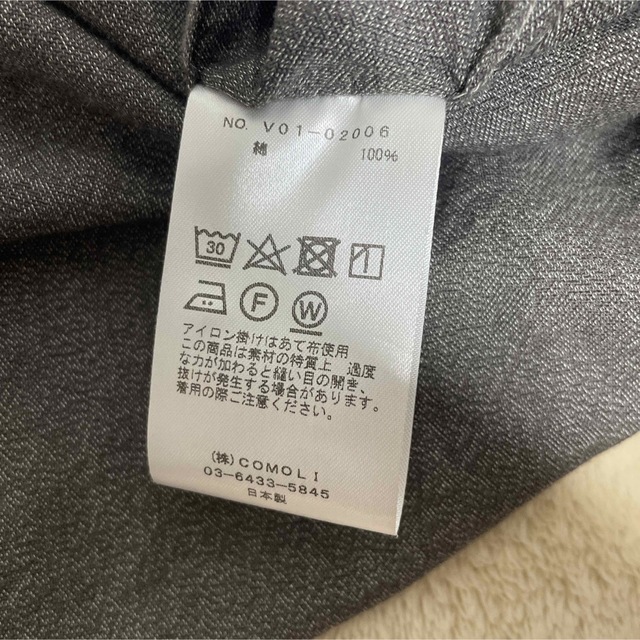COMOLI(コモリ)の22SS COMOLI ヨリ杢プルオーバーシャツ サイズ3 メンズのトップス(シャツ)の商品写真