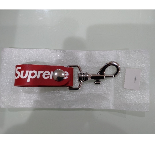 Supreme Leather Key Loop "Red"